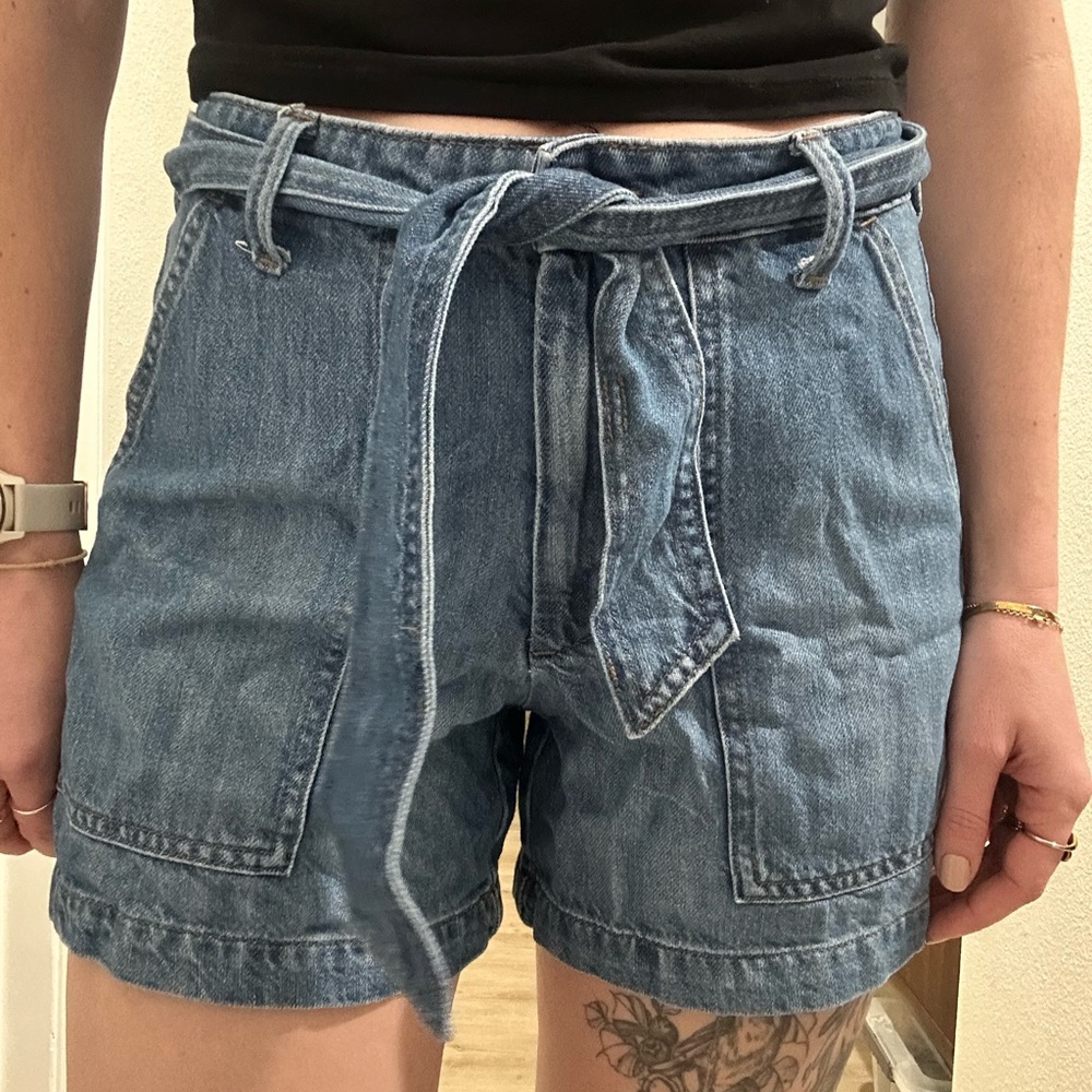 Banana Republic Belted Blue Jean Shorts